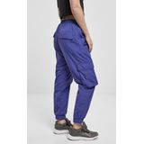Urban Classics Cargobroek- High Waist Crinkle Nylon Blauw/Paars