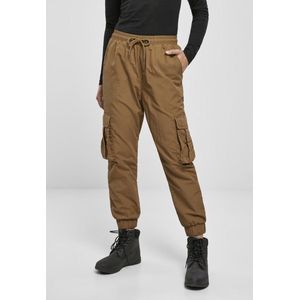 Urban Classics - High Waist Crinkle Nylon Cargobroek - Bruin