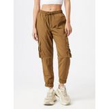 Urban Classics - High Waist Crinkle Nylon Cargobroek - Bruin