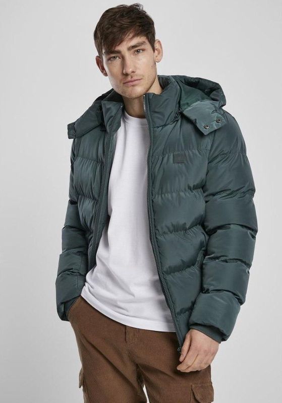 URBAN CLASSICS Allwetterjacke "Urban Classics Herren Hooded Puffer Jacket", (1 St.), mit Kapuze