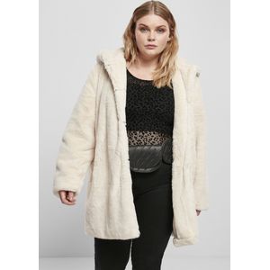 Urban Classics Hooded Teddy Winterjas Wit