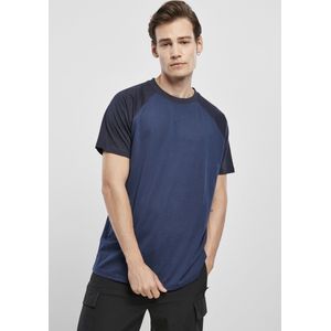 Urban Classics - Raglan Contrast Heren T-shirt - Blauw