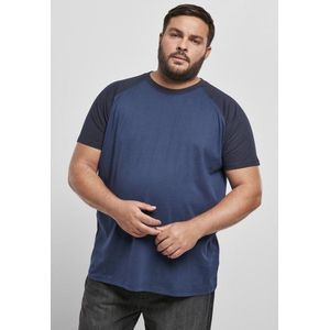 Urban Classics - Raglan Contrast Heren T-shirt Blauw