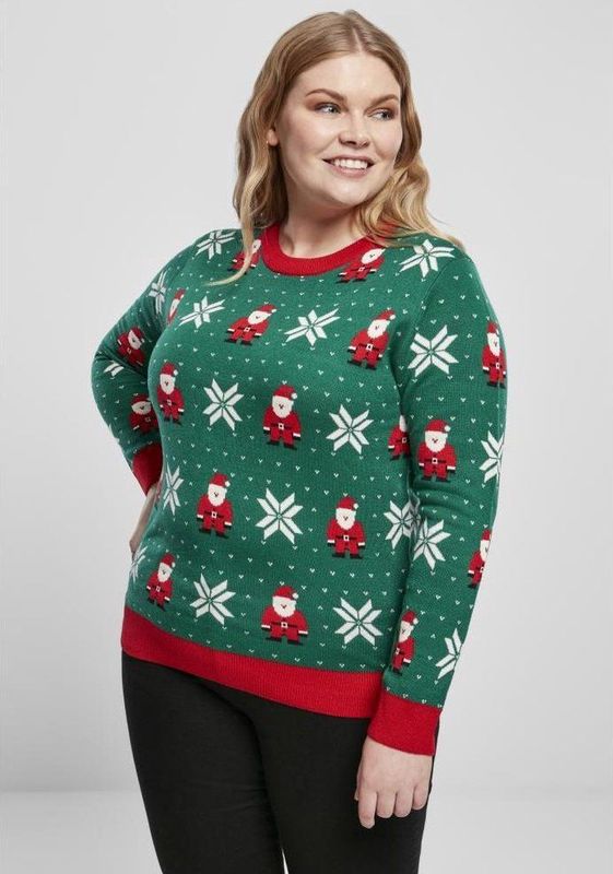 Urban Classics - Santa Christmas - Dames Sweatshirt - Rood - 100% Polyacryl