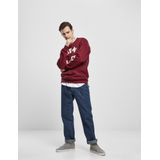 Urban Classics - College Print Crew Sweatshirt - Kokosmelk - Katoenfleece - Casual