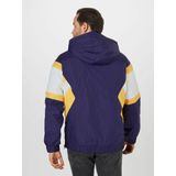 STARTER BLACK LABEL Color Block Half Zip Retro Windjack voor heren, Paars Wit Geel