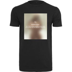 Mister Tee T-shirt Sensitive Content met Printopdruk Zwart