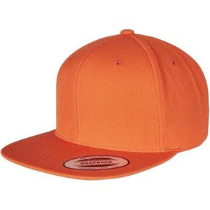 Flexfit Unisex Classic Snapback Cap, dames en heren, verkrijgbaar in meer dan 20 kleuren, eenheidsmaat, oranje, Eén maat