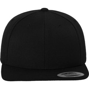 Flexfit Unisex Classic Snapback Cap Cap, zwart/zwart, 1 jaar EU, zwart.