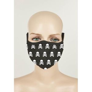 Mister Tee - Skull Face Mask 2-Pack black/white one size Masker - Mondkapje - Zwart