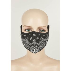 Urban Classics Bandana gezichtsmasker 2-pack voor dagelijks gebruik, zwart/wit, eenheidsmaat, Zwart/Wit, 2 count (Pack of 1)