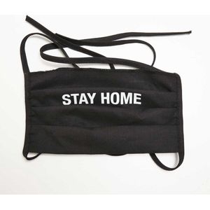 Mister Tee Doek 'Stay Home'  zwart / wit
