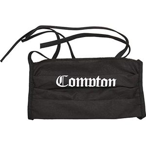 Mister Tee Compton Gezichtsmasker, 2 stuks, alledaags masker, zwart, Eén maat, uniseks, zwart, Eén maat, zwart.