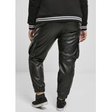 Urban Classics - Faux Leather Cargobroek - Zwart