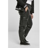 Urban Classics - Faux Leather Cargobroek - Zwart