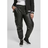 Urban Classics - Faux Leather Cargobroek - Zwart