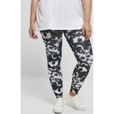Urban Classics - Tie Dye Legging - Zwart/Wit