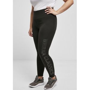 Urban Classics Dameslegging met hoge taille, zwart/zwart, XL