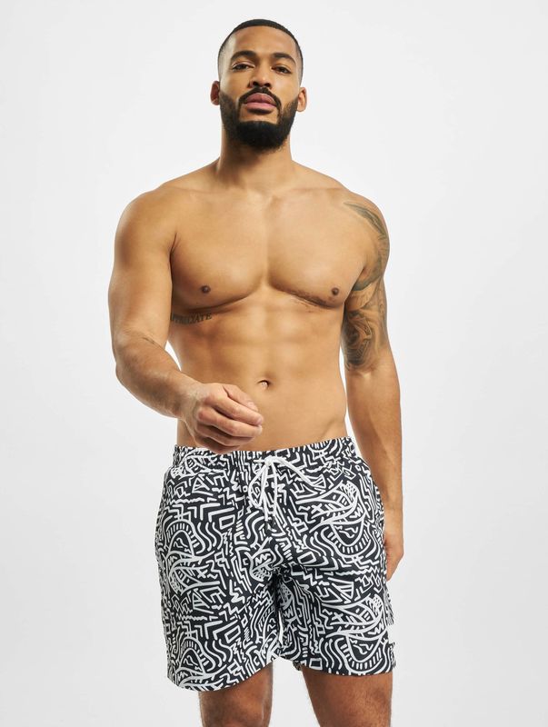 Urban Classics Zwembroek voor heren, met patroon, verkrijgbaar in vele kleurvarianten, maten XS-6XL, Signs Aop, S