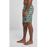 Urban Classics - Zwemshorts - Turquoise - Gemengde Kleuren - Motiefprint