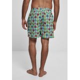 Urban Classics - Zwemshorts - Turquoise - Gemengde Kleuren - Motiefprint