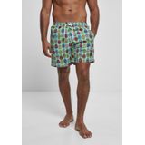 Urban Classics - Zwemshorts - Turquoise - Gemengde Kleuren - Motiefprint