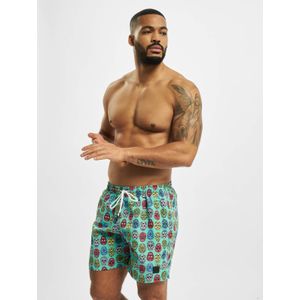 Urban Classics - Calavera Aop - Zwembroek - Multicolor - 100% Polyester