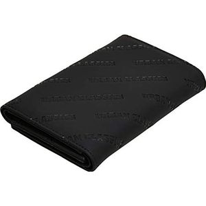 Urban Classics Unisex Synthetic Leather Allover Logo Wallet, zwart, Eén Maat