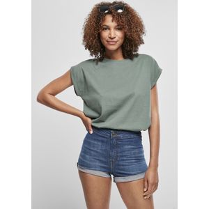 Urban Classics - Extended Shoulder Dames T-shirt - Groen