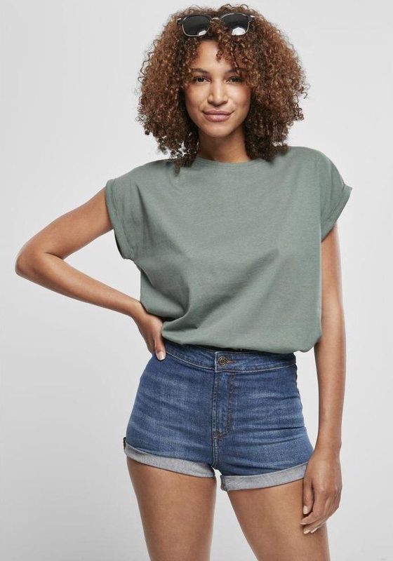 Dames-T-shirt Urban Classics Extended Shoulder Tee