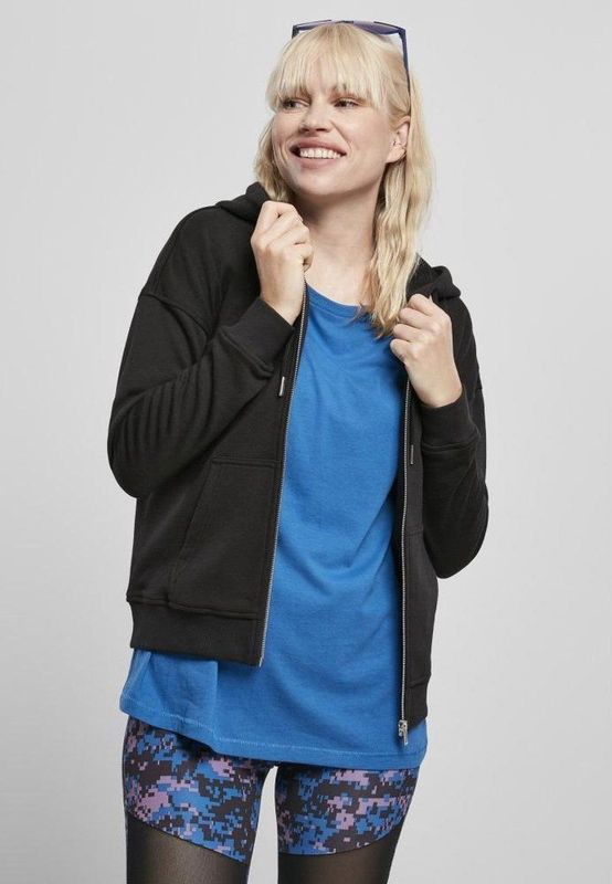 Kapuzenpullover, Damen Urban Classics organic terry zip