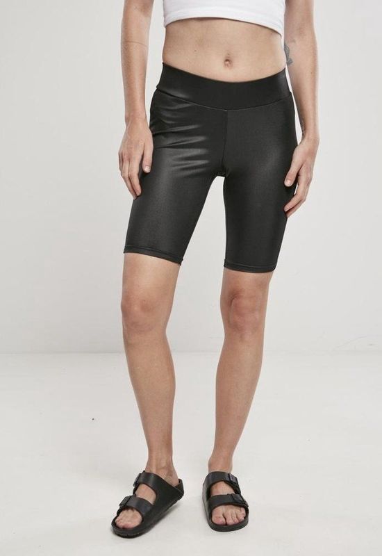 Urban Classics - Imitation Leather Korte cycle broek - Zwart