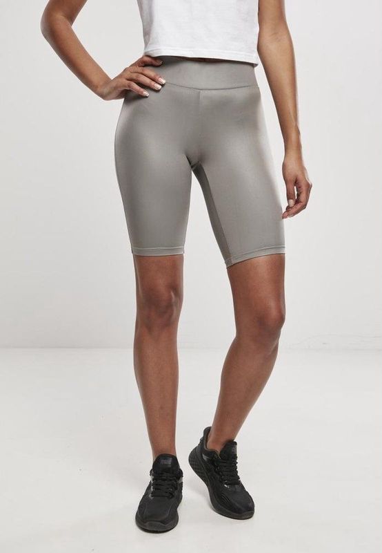 Urban Classics - Imitation Leather Korte cycle broek - Grijs