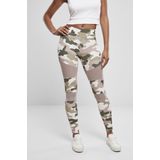 Urban Classics - Camo Tech Mesh Legging - Sportbroek - Duskrose Camo - Dames