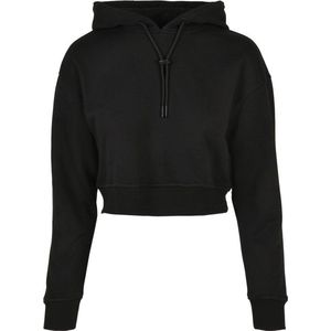 Urban Classics - Short Terry Crop Hoodie - Zwart