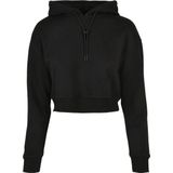 Urban Classics - Short Terry Crop Hoodie - Zwart
