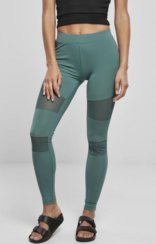 Urban Classics - Tech Mesh Sportlegging - Groen