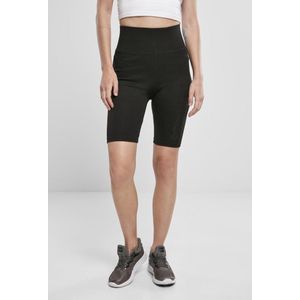 Urban Classics - High Waist Branded Cycle Shorts - Korte Fietsbroek - Zwart - Polyester