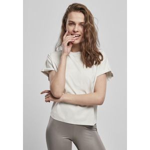 Urban Classics - Short Pigment Dye Cut On Sleeve Dames T-shirt Beige