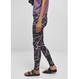 Urban Classics Damen Leggings Ladies AOP Leggings Geometric Black