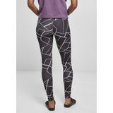 Urban Classics Damen Leggings Ladies AOP Leggings Geometric Black