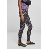 Urban Classics Damen Leggings Ladies AOP Leggings Geometric Black