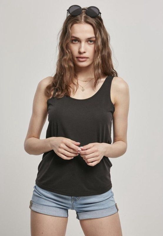 Urban Classics - Tanktop - Dames - Diepblauw - Modaljersey - Losse Pasvorm