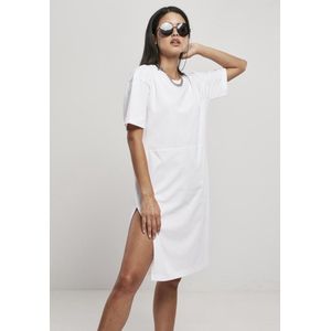 Urban Classics - Damesjurk - Wit - Biologisch Katoen - Oversized Met Slit