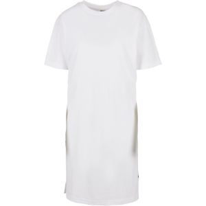 Urban Classics - Oversized Slit T-shirt Jurk - Zwart - Biologisch Katoen