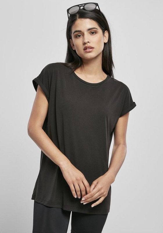 Urban Classics - Extended Shoulder Dames T-shirt - Zwart