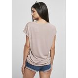 Urban Classics - Color Melange Extended Shoulder Dames T-shirt Roze