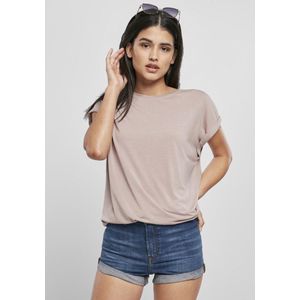 Urban Classics - Color Melange Extended Shoulder Dames T-shirt Roze