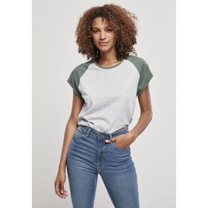 Urban Classics - Contrast Raglan Dames T-shirt Grijs