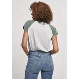 Urban Classics - Contrast Raglan Dames T-shirt Grijs